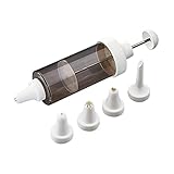 Material: hochwertiger Kunststoff. Die Spritze ist komplett auseinander schraubbar und einfach zu Reinigen, da spülmaschinengeeignet