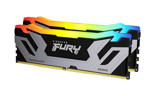 Kingston FURY Renegade DDR5 RGB Argento/Nero XMP 48GB (2x24GB) 8400MT/s CL40 CUDIMM Memoria Gaming per Computer Kit da 2 - KF584CU40RSAK2-48