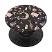 strega incantesimo streghe magia magia magia luna incantesimi su grigio PopSockets PopGrip Intercambiabile
