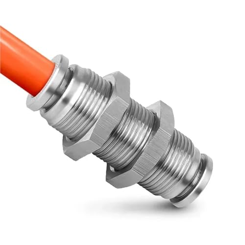 Raccord rapide pour cloison pneumatique PM-8 anti-corrosion en acier inox 304