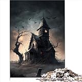 Puzzles f&uuml;r Erwachsene, Horrorkunst, 1000-teilige Puzzles f&uuml;r Erwachsene, Holzpuzzlespiel f&uuml;r Kinder und Erwachsene, tolles Geschenk f&uuml;r Erwachsene, Gr&ouml;&szlig;e (50x75 cm)