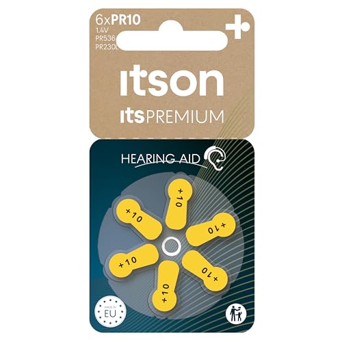 ITSON Blister de 6 Piles Auditives Zinc-Air Hearing aid PR10/PR230L ItsPREMIUM