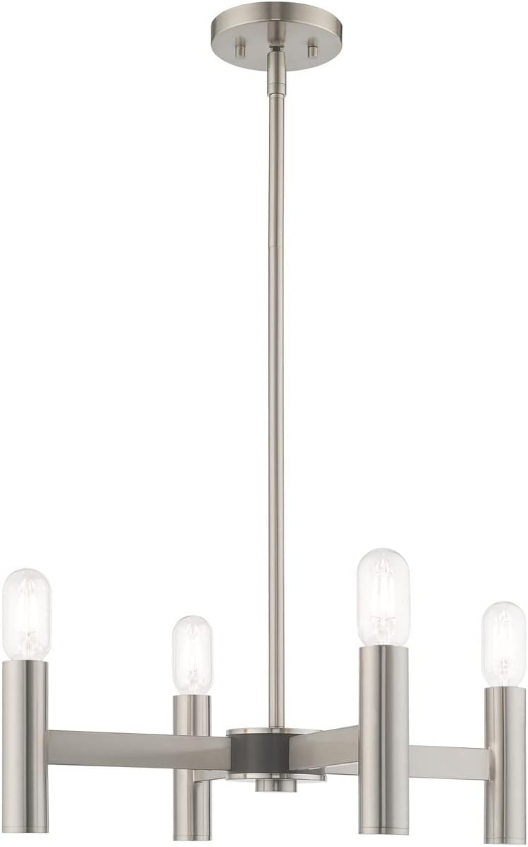 Livex Lighting 4 Lt Brushed Nickel Mini Chandelier