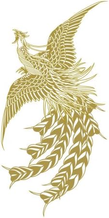 Amazon 祭化粧 R216 金鳳凰 17 5cm X 10cm タトゥーシール 通販