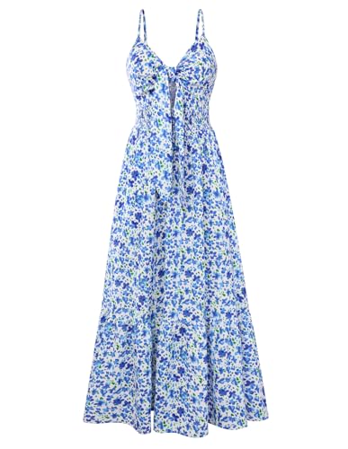 Image of GRACE KARIN Womens Summer Floral Maxi Dresses 2026 Long Flowy Boho Dress Beach Vacation Sundresses Casual Clothes with Pocket