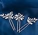 Yandino 9 Pieces Bride Wedding Hair Pins Bridal Hair Accessories Set Jewelry Bridesmaids Silver HairPiece for Women