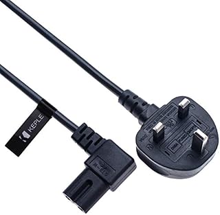 3 Pin Mains Power Lead 3 Prong Plug Cord Right Angle Kettle Cable Compatible with LG 42LF66 42LF2500 42LF2500-ZA.BEKJLJG 37LG3000 37LG3000-ZA 42LG7000 19LE3300 42CS460 42PX5D 50PT353K (C13 to UK) 3m