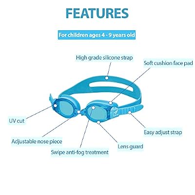 View Swimming Gear V-730JASA Swipe Youth Swim Goggles