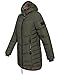 Sublevel Damen Winter Jacke Mantel Parka Steppjacke Steppmantel Wintermantel, Farbe:Olive, Größe:L (40)
