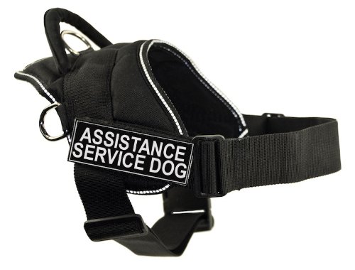 Harnais DT Fun Works Assistance Service Dog XL noir pour grand chien de 86 à 119 cm