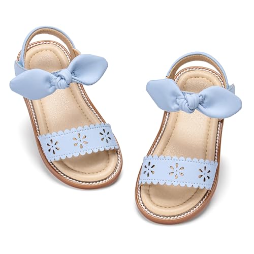 Image of Otter MOMO Girls Open Toe Princess Flat Sandals with Comfort Sole Summer Sandals