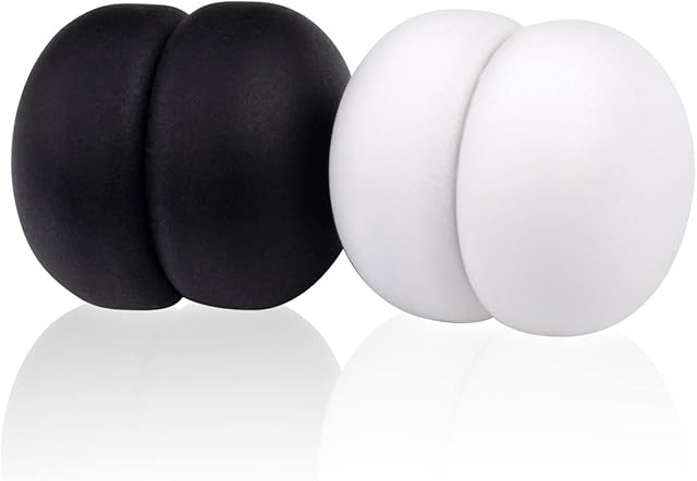 Magnetic Hijab Pins: Matte Black, Matte White [2-Pack] [World's Strongest Hijab Magnets]
