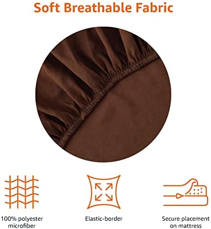 Amazon Basics AB Microfiber, Polyester Microfibre, Brown, Double