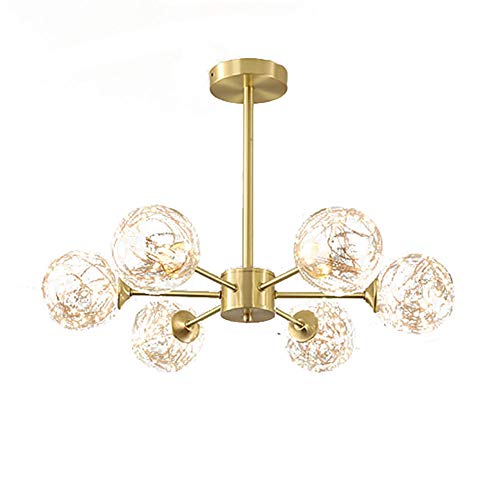 Plafonnier LED laiton LiChA pour en finir avec les salons sombres