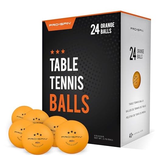 PRO SPIN Ping Pong Balls - Orange 3-Star 40+ Table Tennis Balls (Pack of 24) | High-Performance ABS Training Balls | Ultimate Durability for Indoor/Outdoor Ping Pong Tables