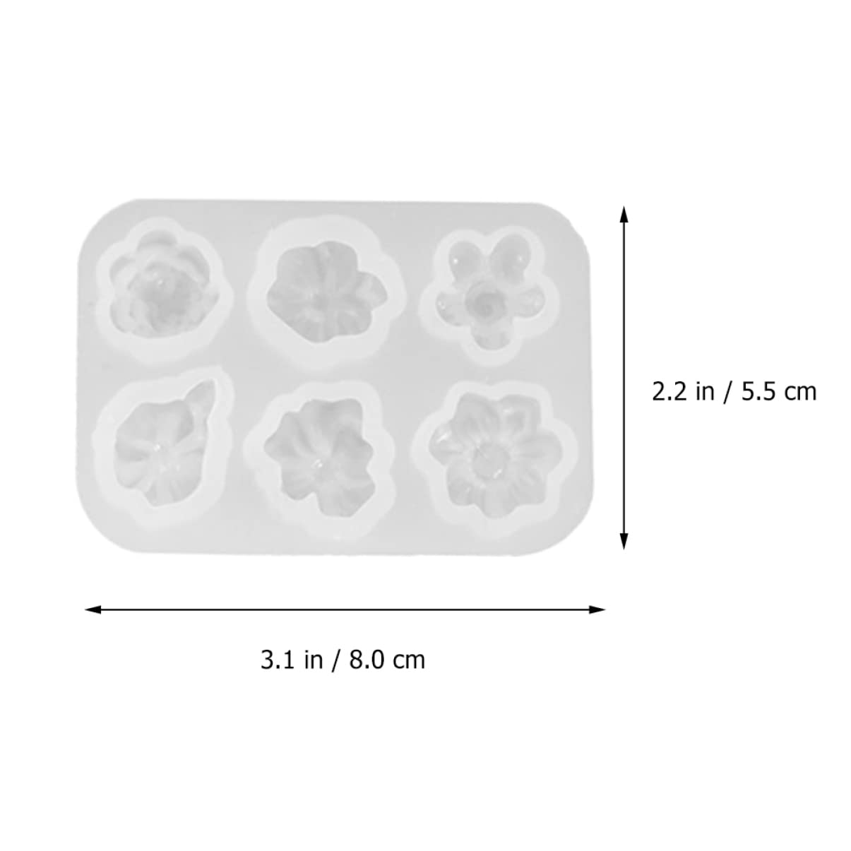 OSALADI 3 Series Moldes De Silicona Para Manualidades De Flores Herramientas Diy Para Decoración De Jabones Y Adornos Epóxicos Moldes No Adhesivos Y Fáciles De Limpiar 3 Piezas*3