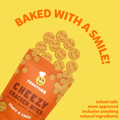 Freeyumm Cheezy Cracker Bites - 4.2 Oz. - Plant Based - Gluten Free Snacks, Nut Free - Safe For School - Pack Of 6 #TOP1