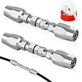 Hydraulic Hose Repair Kit, 3/8'' Hydraulic Hose Field Repair Kit, 2pcs Reusable Tool Heavy Duty Galvanized Carbon Steel Fittings