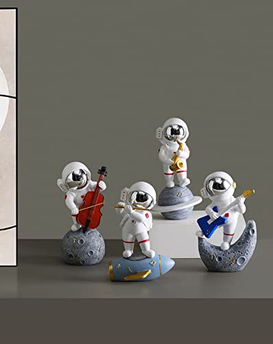 Paimuni Figurine Home Decor Resin Astronaut Statue Collectible Spaceman Sculpture Decorative Music Ornament For Desktop Bookshelf Office Living Room #TOP7