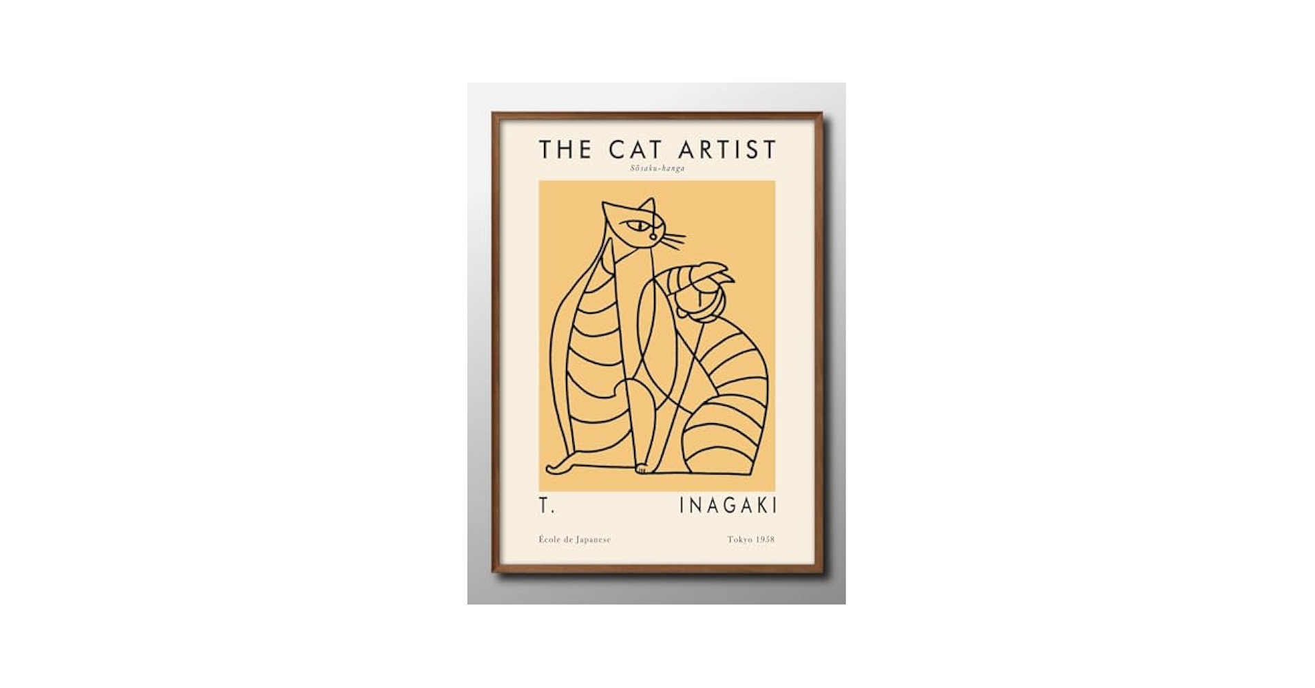 【Hiro】稲垣知雄 「夕暮の猫」　1972年 版画 A/Pサイン入り b71e5eef79dbb47ec39d36fde8b399