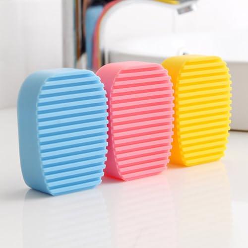 Cabilock Candy Silicone Laundry Brush Handheld Clothes Washing Scrubbing Brush in Yellow Thickened Design for Effective Hand Washing and Cleaning - Image 6