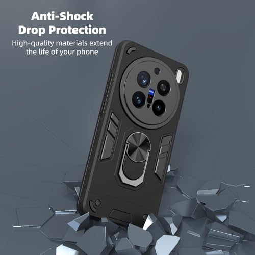 Image of NDCOM for Vivo X200 Pro Back Cover | Premium Protection for Vivo X 200 Pro Back Cover | Shockproof Ring Holder Case
