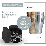 Hagerty Silver Foam Pianka do czyszczenia srebra 185g I Skuteczna pianka do pielęgnacji srebra posrebrzanego metalu cyny stali nierdzewnej chromowanej I Pasta do srebra przywracająca połysk I z gąbką