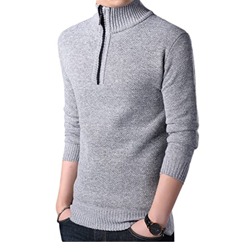 Pull homme col montant thermique coupe slim plus polaire