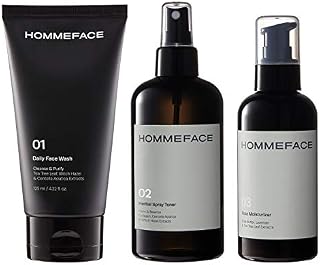 HOMMEFACE Daily Trio Skin Care Set for Men, 3-Step Routine