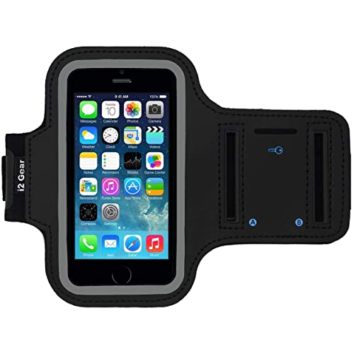 i2 Gear Armband for iPhone SE with Adjustable Arm Strap and Key Holder