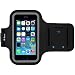 iPhone 5/5S/5c SE Running & Exercise Armband with Key Holder & Reflective Band | Also Fits iPhone 4/4S (Jet Black)