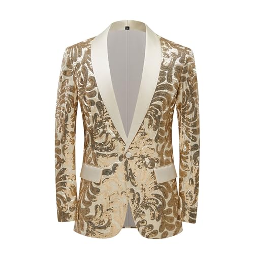 Veste de costume tendance homme or XXL parfait pour votre fête de fin d'année