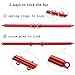 Red Expandable Spreader Bar with Adjustable 4pcs Fur Red Straps Sports Aid Training Fitness Gear, Restore Pilates, Yoga Gym Kit, Home Exercise Kit with Fur Flocking Storage Bag