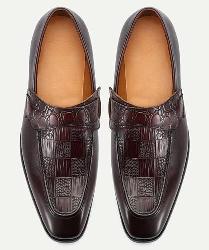 Santimon Men’s Casual Shoes Leather Penny Loafers | Slip-On Dress Shoes | Luxury Business Comfort Footwear for Office, Party & Wedding3