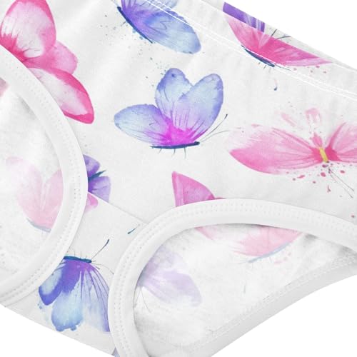 Joisal Pastel Pink Purple Butterflies Cute Panties Girl Girls Underwear Toddlers Cotton Funny Underpants Briefs 2t4