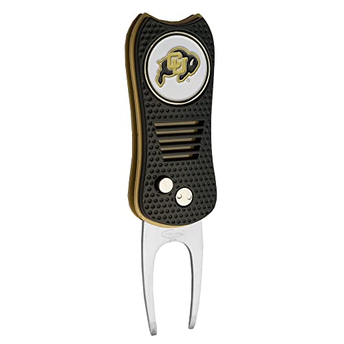Team Golf NCAA Colorado Buffaloes Retractable Divot Tool with Double-Sided