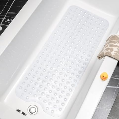 HITSLAM Extra Long Non Slip Bath Mat Cover
