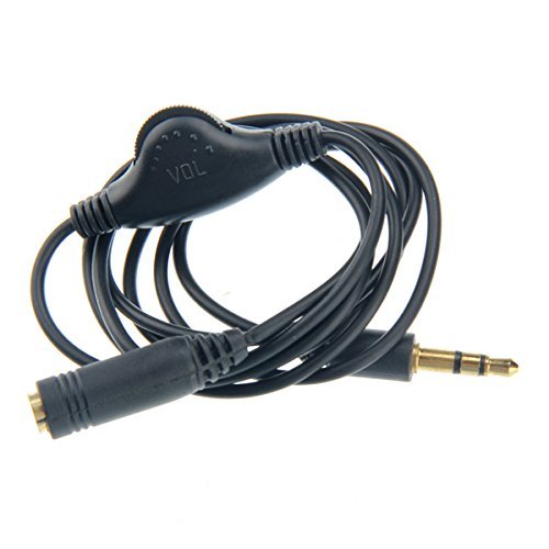 LEORX Extensión Audio estéreo Cable - 1M3,5 mm macho a cable hembra para auriculares con Control de volumen