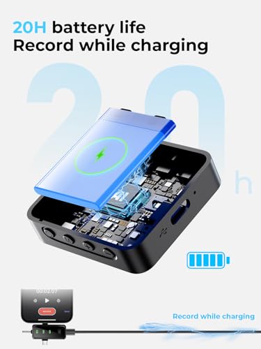 Image of MENERESAS 3-in-1 Mini Microphone for iPhone: Wireless Lavalier Microphone with 80ft Range & 15H Battery - Noise Reduction Lapel Mic, Real-Time Monitoring for Video Recording Power Conditioners