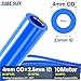 TAILONZ PNEUMATIC Blue 4mm or 5/32 inch OD 2.5mm ID Polyurethane PU Air Hose Pipe Tube Kit 10 Meter 32.8ft