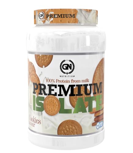 GN Nutrition Premium Isolate 100% 1Kg | Sabor GALLETA MARIA | Proteína Aislada de Calidad | Ideal para Crecimiento Muscular, Recuperación y Definición