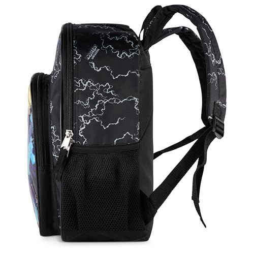 Image of AI ACCESSORY INNOVATIONS Masters of the Universe Castle Grayskull Backpack for Kids, 16 Inch Bookbag featuring He-Man & Skeletor, Black
