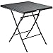 Casaria® Gartentisch Wetterfest Klappbar 65x65cm Balkontisch Polyrattan Outdoor Klein 60kg Belastbarkeit Klapptisch Garten Terrasse Balkon Camping Tisch Schwarz