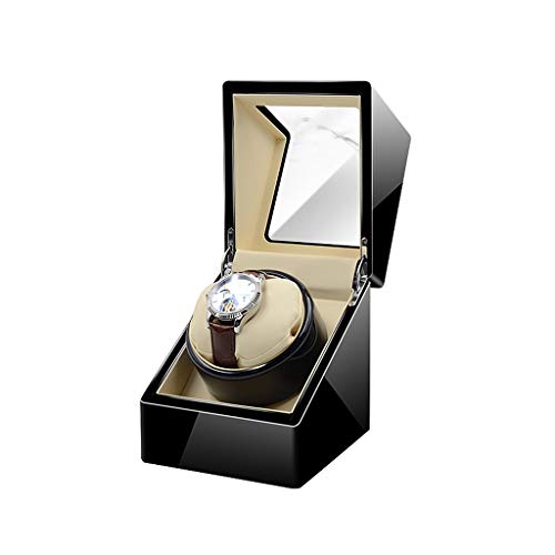 Preisvergleich Produktbild Shelf Automatischer Uhrenbeweger, Luxusgeschenk Weiche, Flexible Uhrenkissen, Antimagnetisierungsdesign - Leiser Betrieb, 4 + 6 Wickelräume Mit Eingebauter Beleuchtung, Hochglänzende Klavierfarbe
