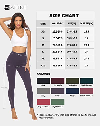 Afitne Yoga Pants For Women High Waisted Mesh Leggings Tummy Control Athletic Workout Leggings With Pockets Gym Purple - Xs #TOP5
