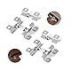 SUPAWAY 100 Stück WPC Fliesen Clips Klammer 6,5 mm Dielen Befestigungsclips Edelstahl-Verbund-Clips für Montage von Terrassendielen WPC Terrassendielen Clips, Klemmbereich 6,5 mm, Silber