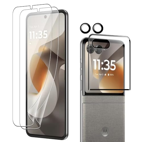 Image of for Motorola Razr 2024 /2025 /2026 Screen Protector（Self-Healing TPU Film with Camera Lens Protector,Case Friendly,HD,Anti-Scratch, 2+2+1 PACK(not glass not razr plus)