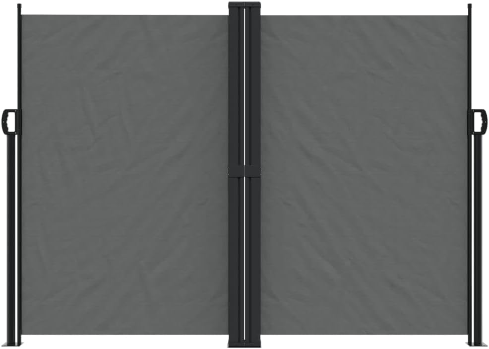 Retractable Side Awning Anthracite 70.9"x472.4" Waterproof UV Resistant Privacy Screen for Balcony Terrace Patio with Easy Installation Mounting Accessories