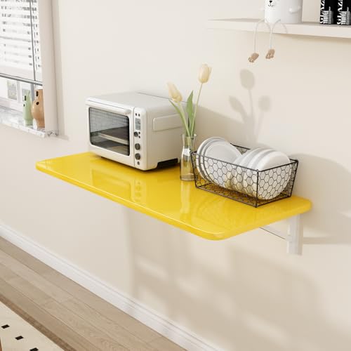 YJZXXLSH Wall Mounted Laundry Room Folding Table，Fold Down Desk for Small Spaces |Office|Study|Work Bench|Kitchen Dining Restaurant| Home Bar | Waterproof Easy to Install and Clean35.5 x19.7