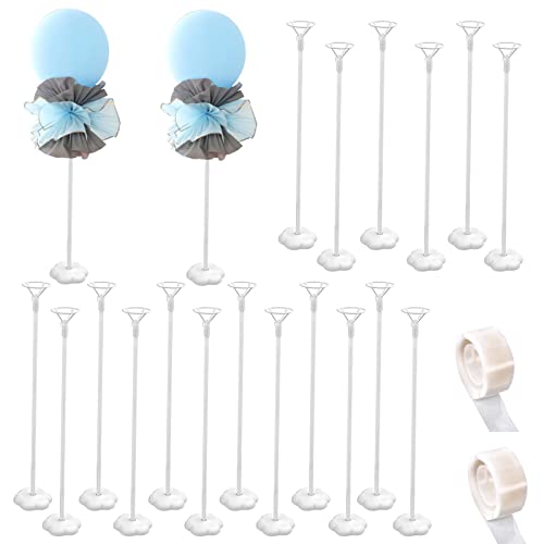 Lot de 20 supports réutilisables pour ballons de table avec tasse et base pour décorations de fête d'anniversaire, fête d'anniversaire, décoration de...